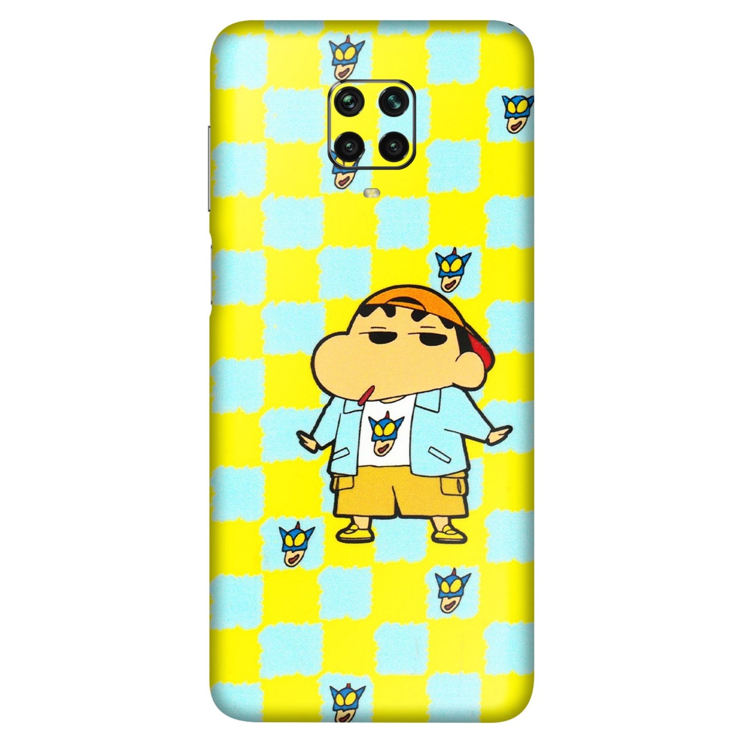 POCO Phone Skins (All Models) - Yellow Blue Shinchan Cute - 3D Embossed Finish (L-221) Poco M2 PRO