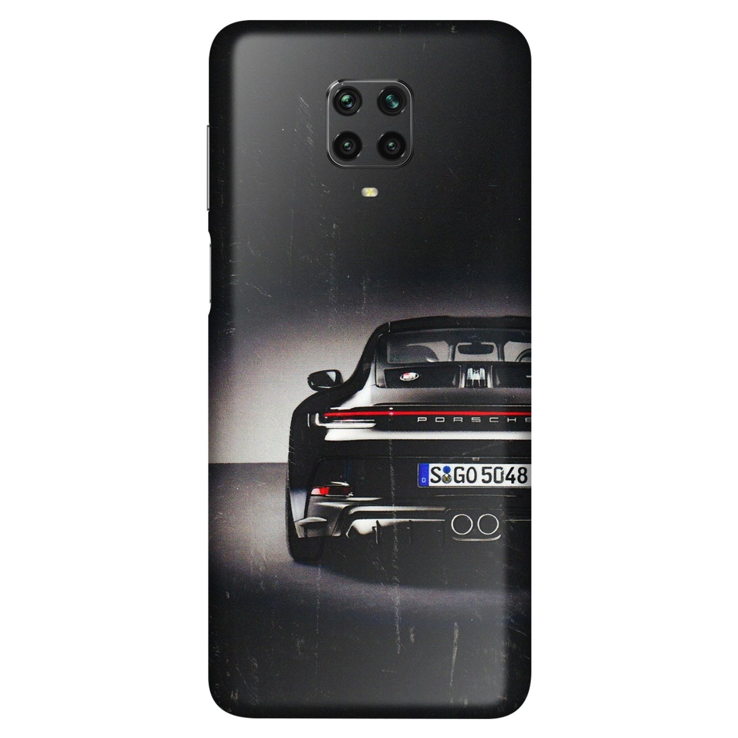POCO Phone Skins (All Models) - New Black Porsche GT3 - 3D Embossed Finish (L-327) Poco M2 PRO