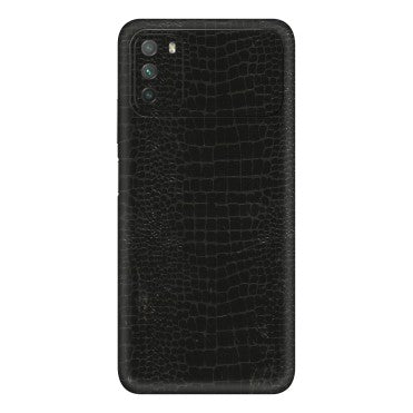 POCO Phone Skins (All Models) - Snake Leather Black - 3D Embossed Finish (L-107) Poco M3