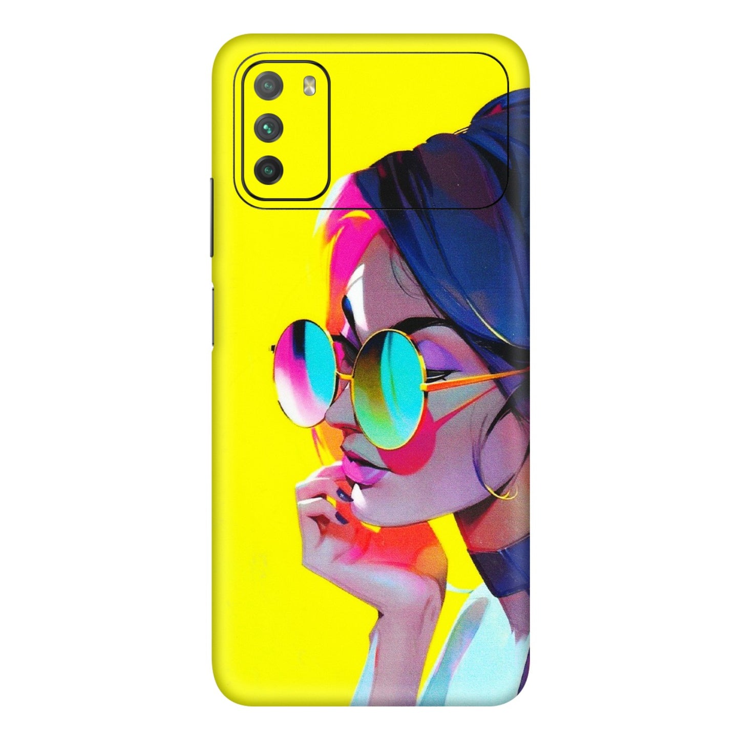 POCO Phone Skins (All Models) - Bold Stylish Girl - 3D Embossed Finish (L-222) Poco M3
