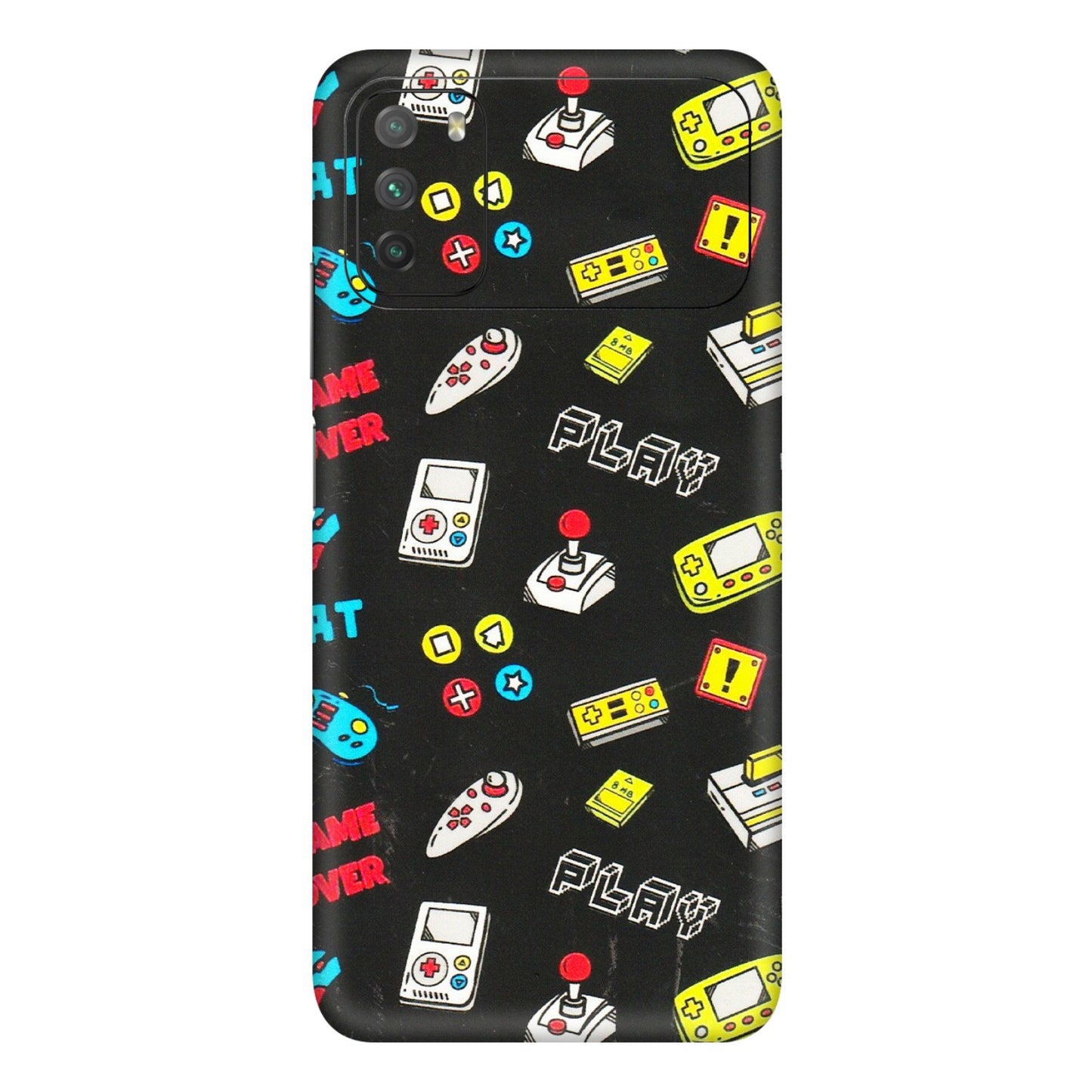 POCO Phone Skins (All Models) - Gaming Doodles - 3D Embossed Finish (L-224) Poco M3