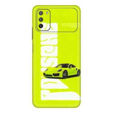 POCO Phone Skins (All Models) - Lime Green Porche - 3D Embossed Finish (L-30) Poco M3