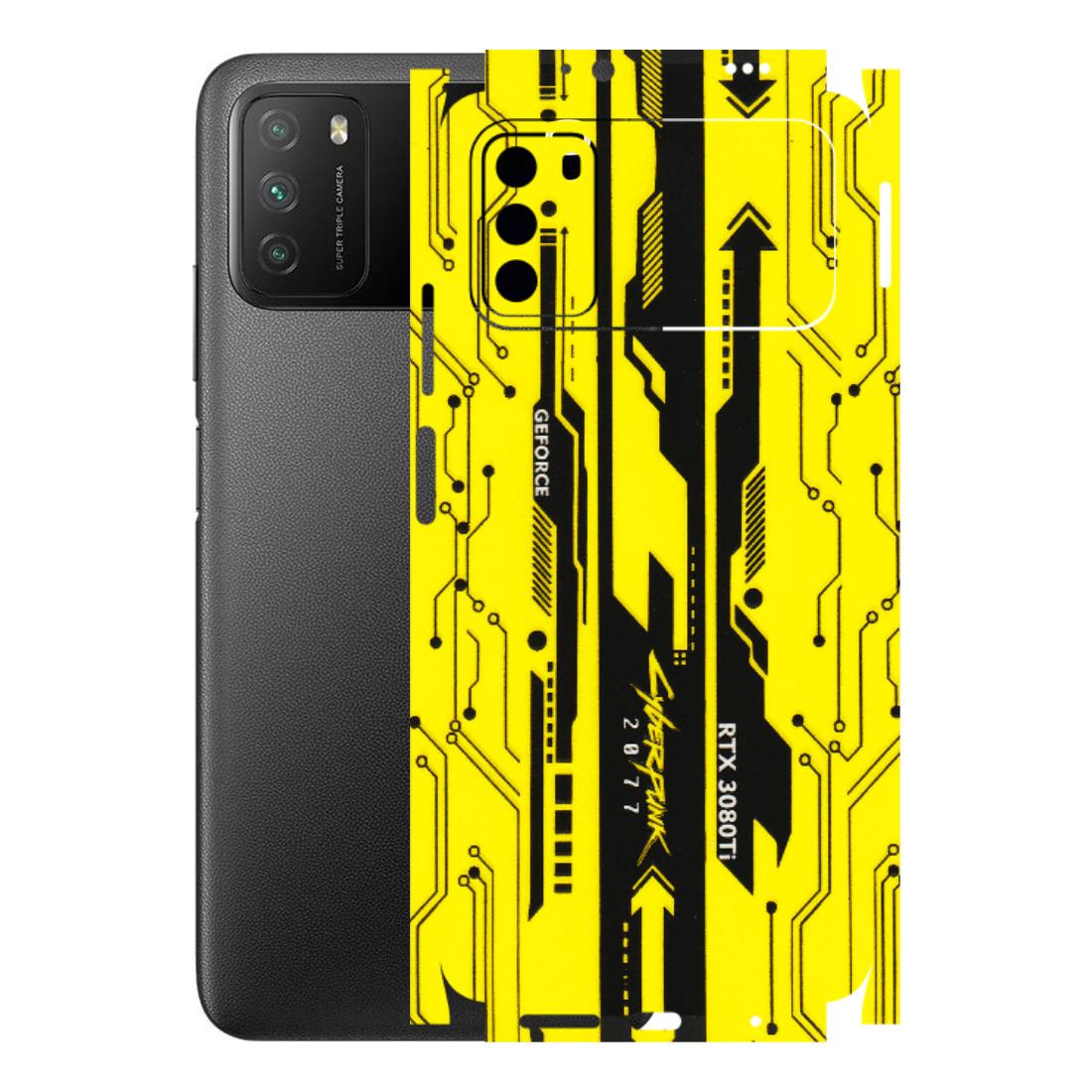 POCO Phone Skins (All Models) - Yellow Cyberpunk - 3D Embossed Finish (L-93) Poco M3