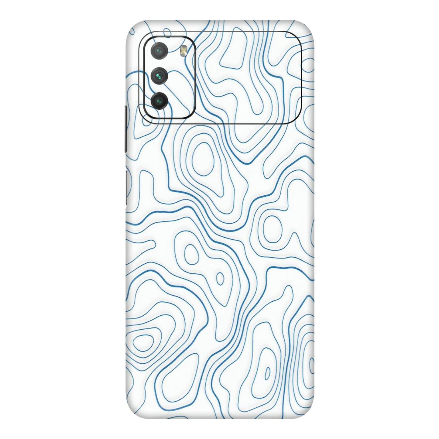 POCO Phone Skins (All Models) - Blue And White Swirls - Matte Finish (M-139) Poco M3
