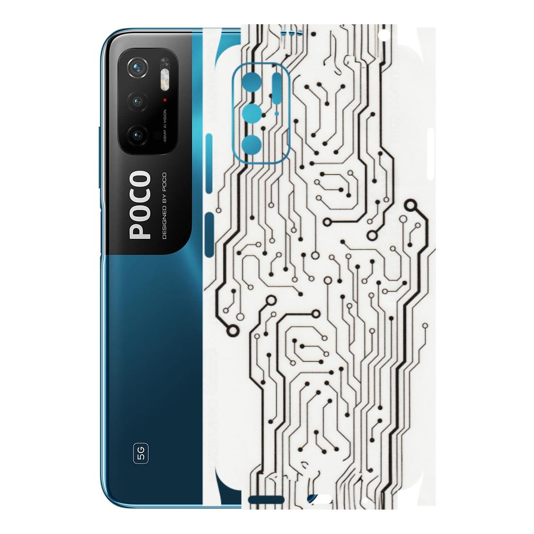 POCO Phone Skins (All Models) - Tech Circuits - Transparent Finish (T-03) Poco M3 PRO (5G)