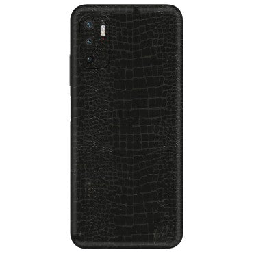 POCO Phone Skins (All Models) - Snake Leather Black - 3D Embossed Finish (L-107) Poco M3 PRO (5G)