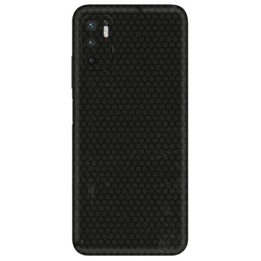 POCO Phone Skins (All Models) - Black honeycomb - 3D Embossed Finish (L-114) Poco M3 PRO (5G)