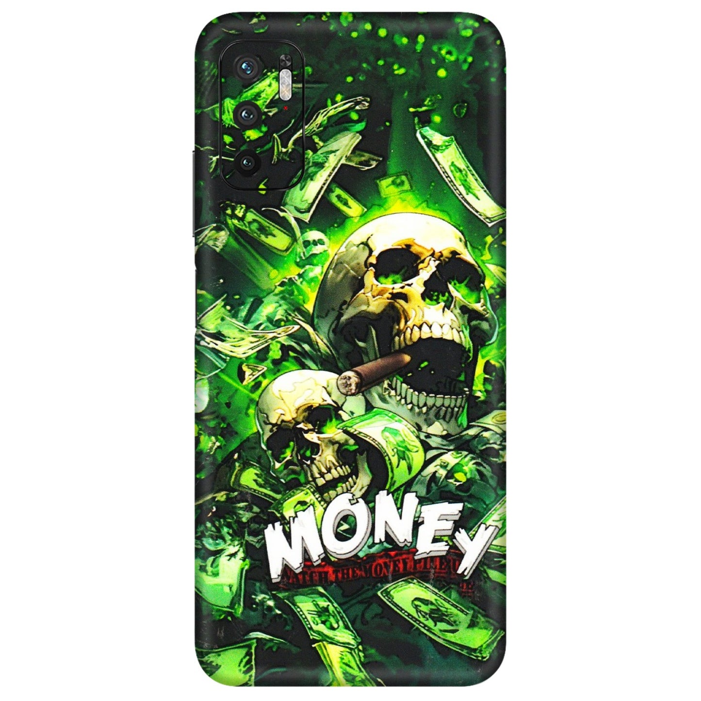 POCO Phone Skins (All Models) - Skull Money - 3D Embossed Finish (L-303) Poco M3 PRO (5G)