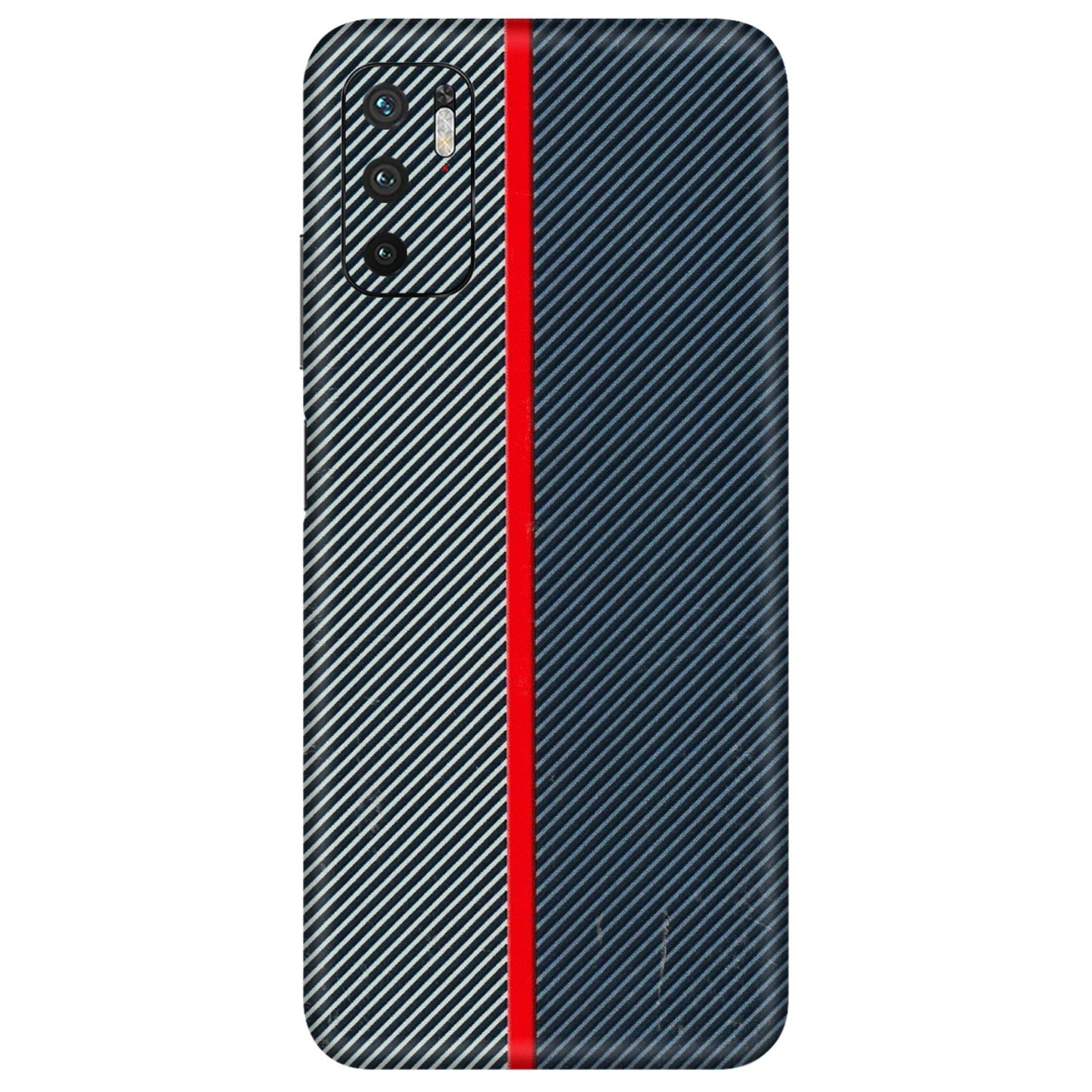 POCO Phone Skins (All Models) - Blue Sober Lines - 3D Embossed Finish (L-305) Poco M3 PRO (5G)