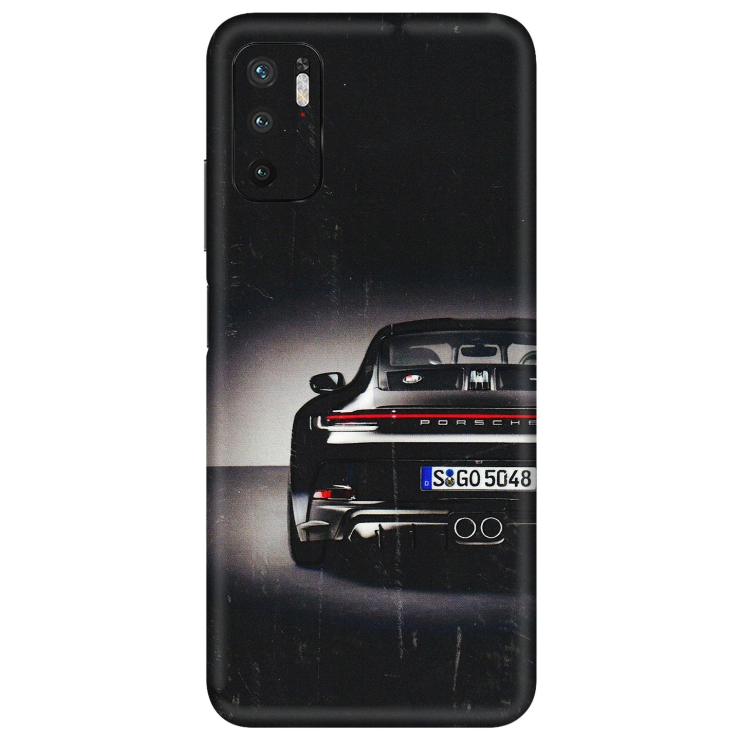 POCO Phone Skins (All Models) - New Black Porsche GT3 - 3D Embossed Finish (L-327) Poco M3 PRO (5G)