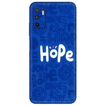 POCO Phone Skins (All Models) - Hope Doodles Blue - 3D Embossed Finish (L-43) Poco M3 PRO (5G)