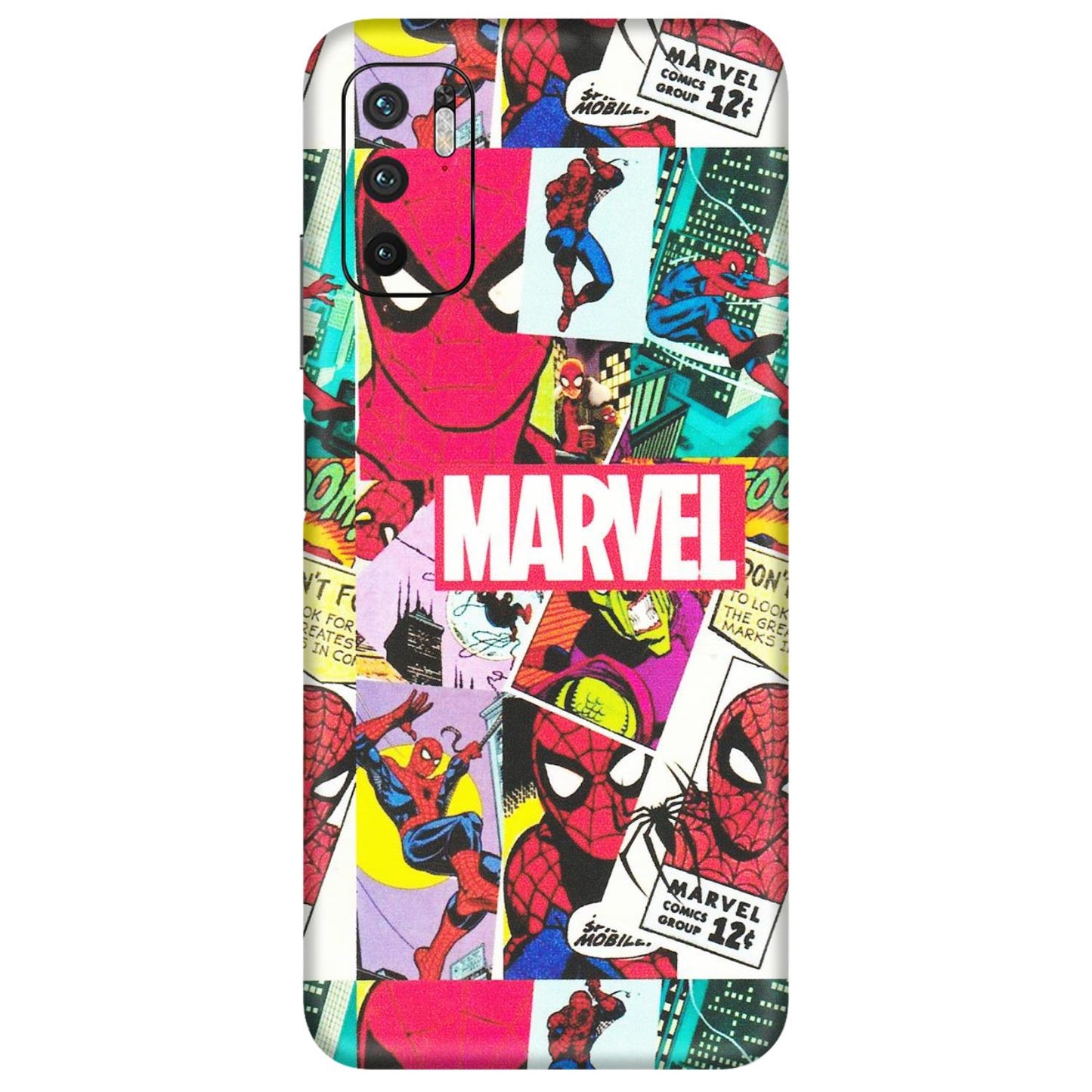 POCO Phone Skins (All Models) - Marvel Comic Spiderman Grafitti - Matte Finish (M-72) Poco M3 PRO (5G)