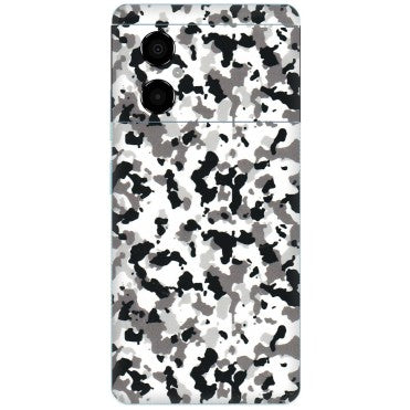 POCO Phone Skins (All Models) - White Black Camouflage - 3D Embossed Finish (L-18) Poco M4 (5G)