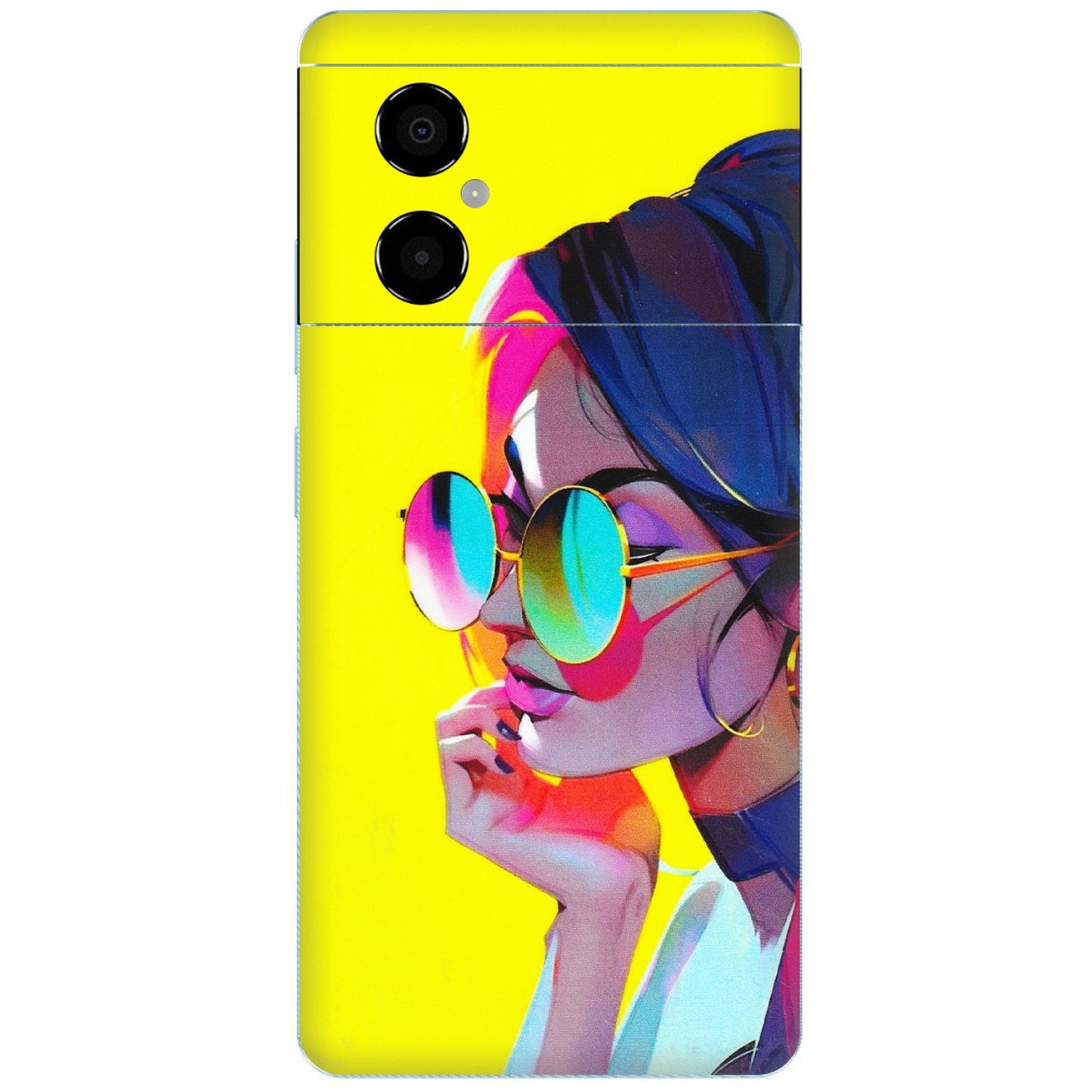 POCO Phone Skins (All Models) - Bold Stylish Girl - 3D Embossed Finish (L-222) Poco M4 (5G)