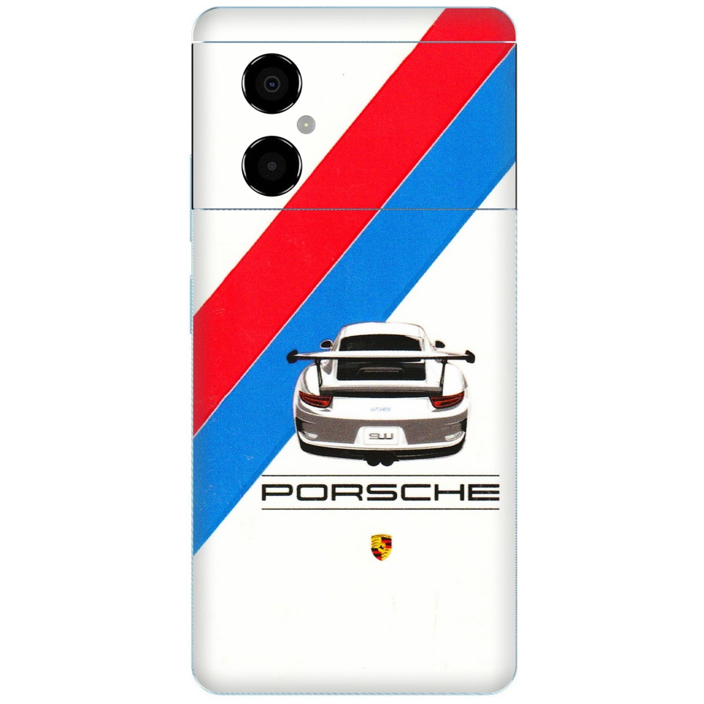 POCO Phone Skins (All Models) - Porche Car Sober Logo - 3D Embossed Finish (L-248) Poco M4 (5G)