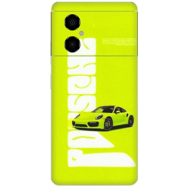 POCO Phone Skins (All Models) - Lime Green Porche - 3D Embossed Finish (L-30) Poco M4 (5G)