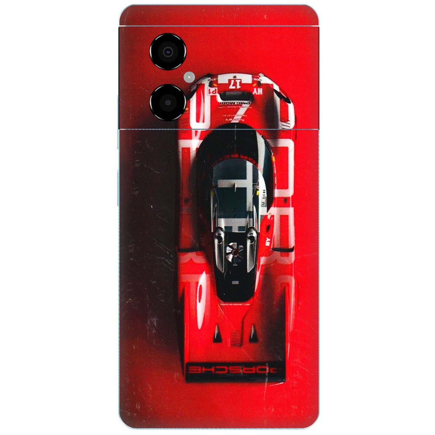 POCO Phone Skins (All Models) - Red Porsche Car Logo - 3D Embossed Finish (L-315) Poco M4 (5G)