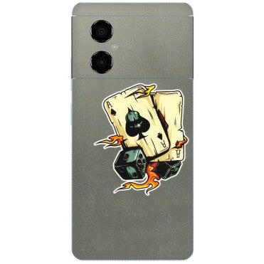POCO Phone Skins (All Models) - Grey Cards Of Ace - 3D Embossed Finish (L-77) Poco M4 (5G)