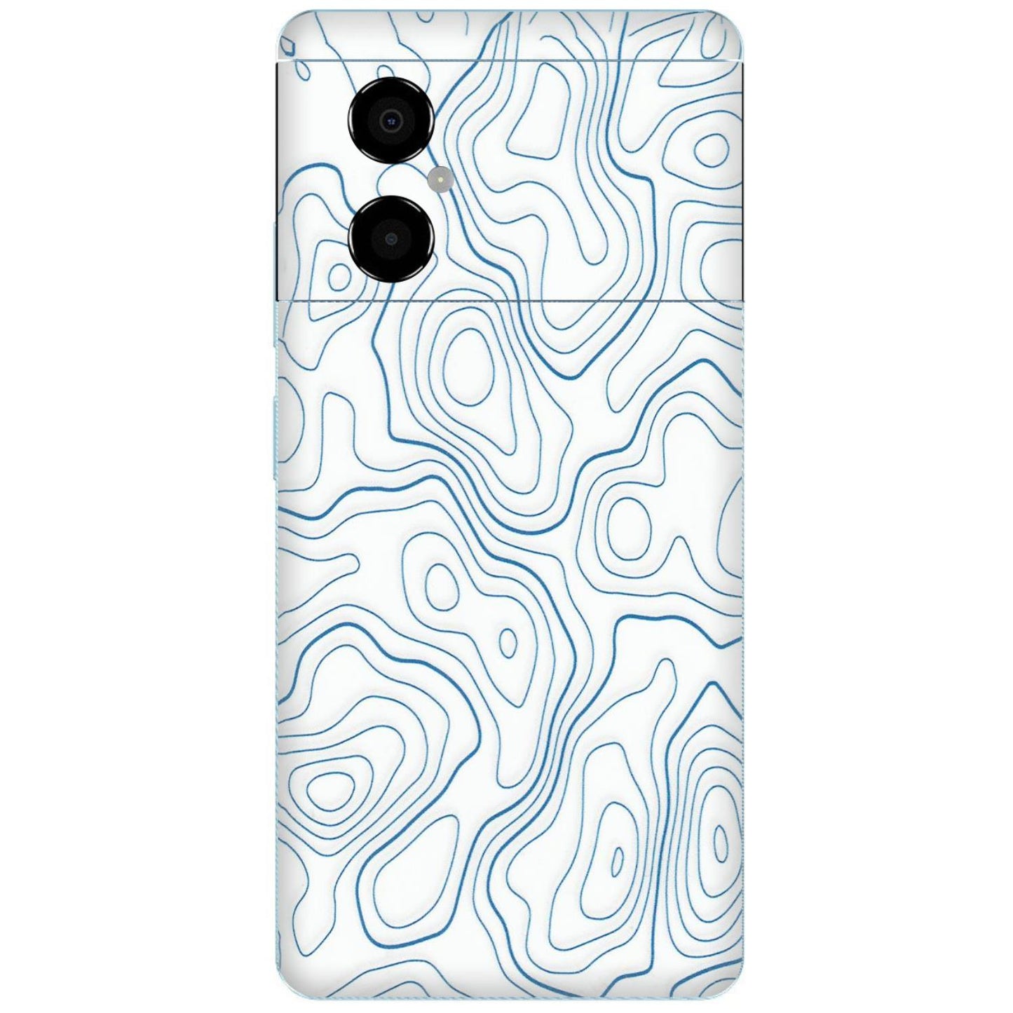 POCO Phone Skins (All Models) - Blue And White Swirls - Matte Finish (M-139) Poco M4 (5G)