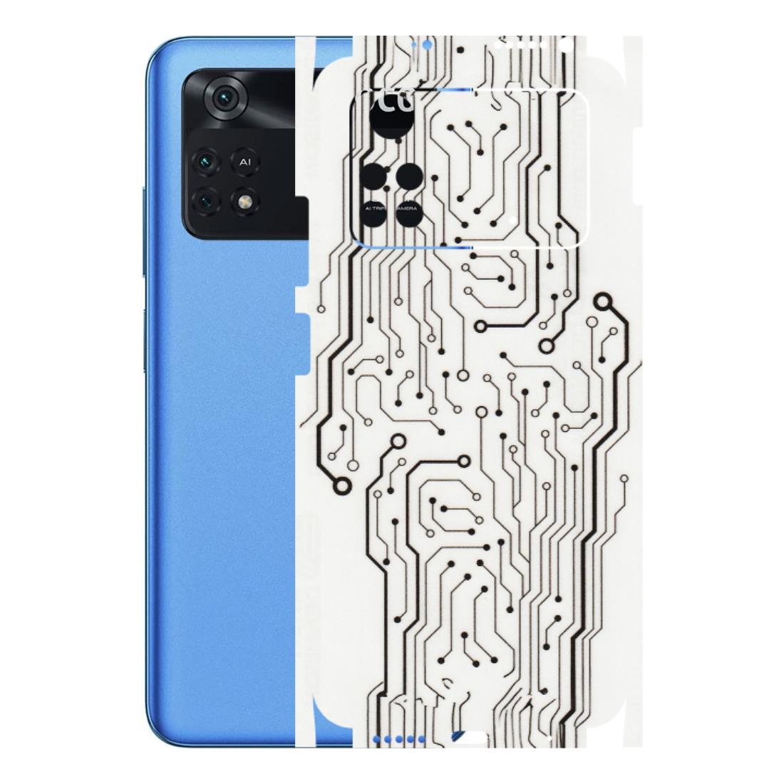 POCO Phone Skins (All Models) - Tech Circuits - Transparent Finish (T-03) Poco M4 PRO 4G