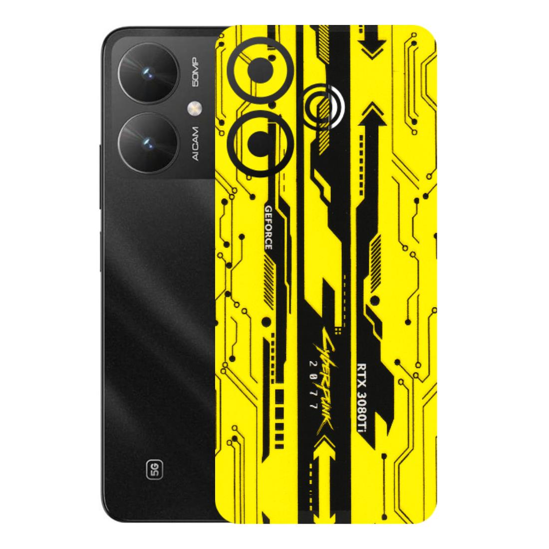 POCO Phone Skins (All Models) - Yellow Cyberpunk - 3D Embossed Finish (L-93) Poco M6