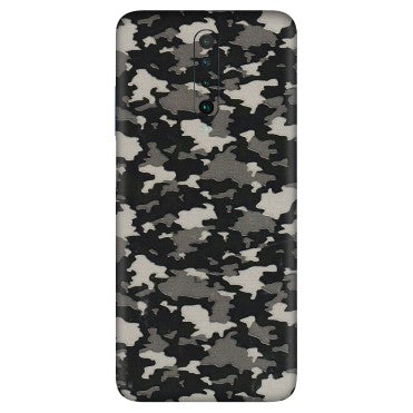 POCO Phone Skins (All Models) - Black/Grey Camoflaunge - 3D Embossed Finish (L-142) Poco X2