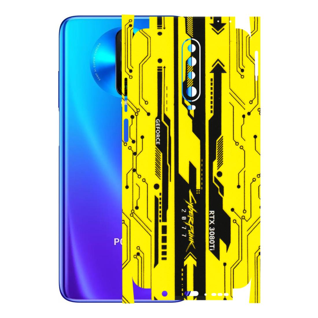 POCO Phone Skins (All Models) - Yellow Cyberpunk - 3D Embossed Finish (L-93) Poco X2