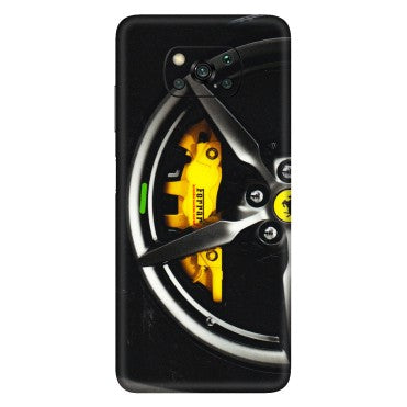 POCO Phone Skins (All Models) - Ferrari Wheel Alloy - 3D Embossed Finish (L-173) Poco X3