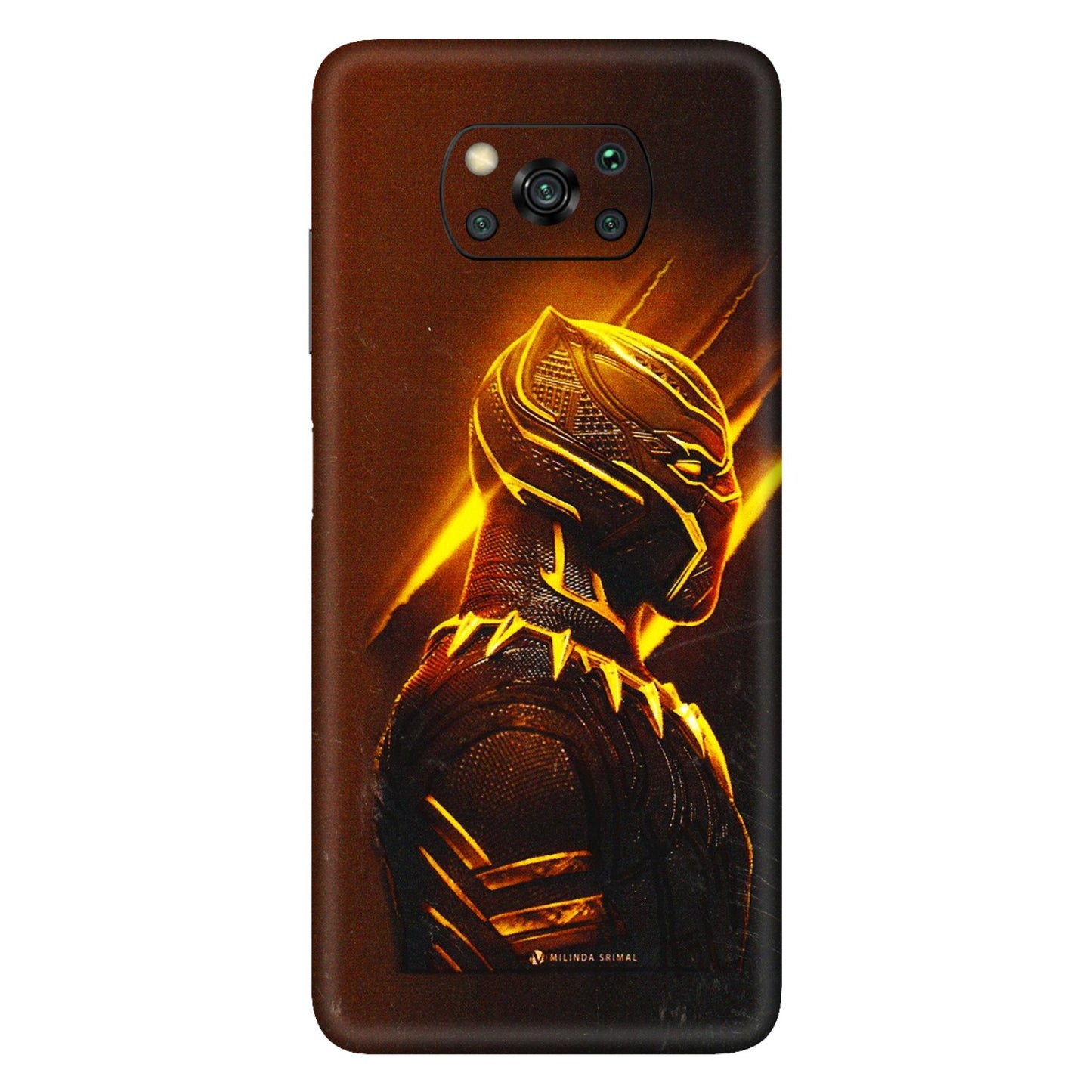POCO Phone Skins (All Models) - Gold Black Panther - 3D Embossed Finish (L-181) Poco X3