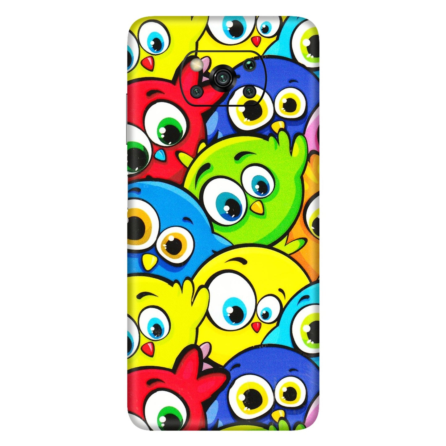 POCO Phone Skins (All Models) - Cute Fluffy Birds - 3D Embossed Finish (L-213) Poco X3