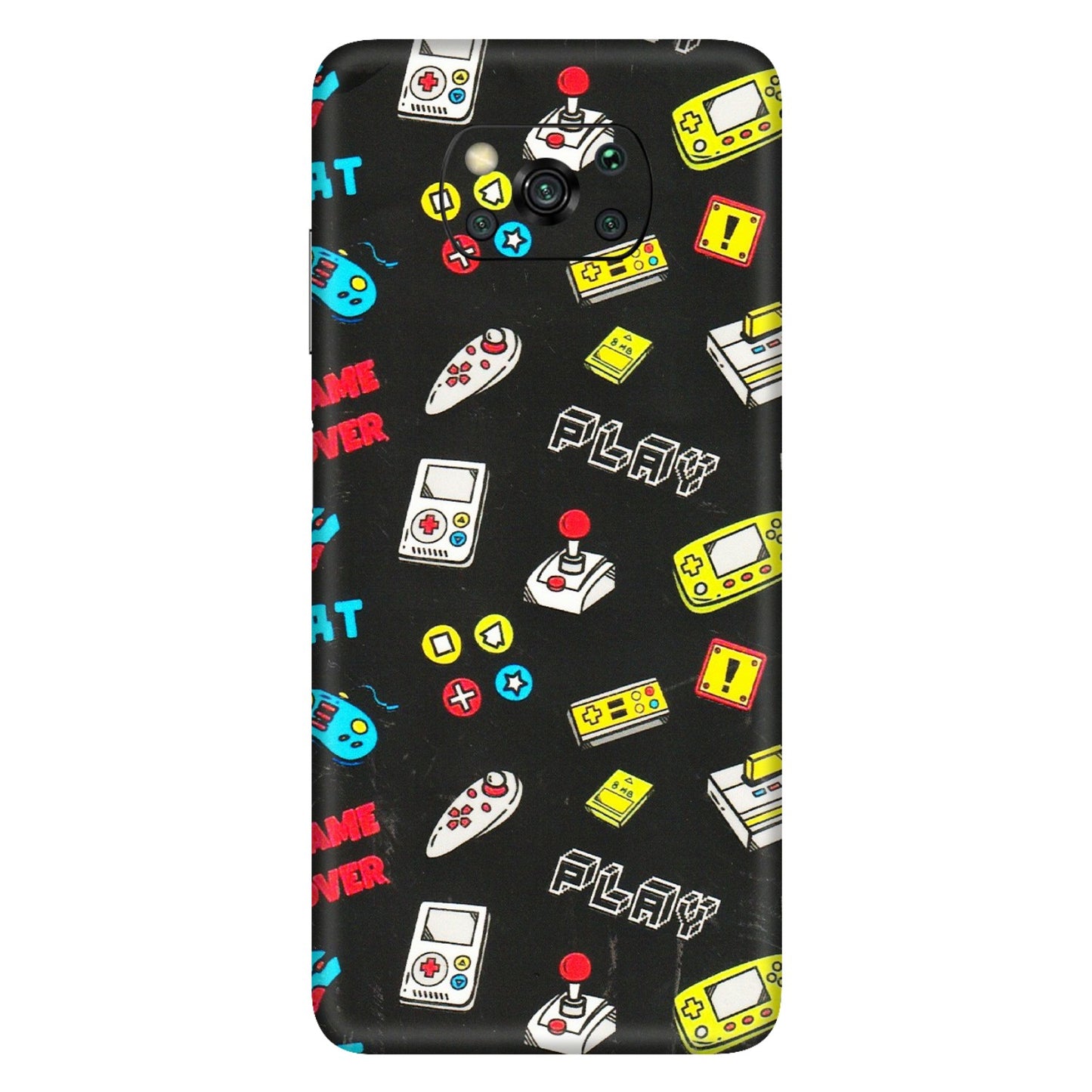 POCO Phone Skins (All Models) - Gaming Doodles - 3D Embossed Finish (L-224) Poco X3