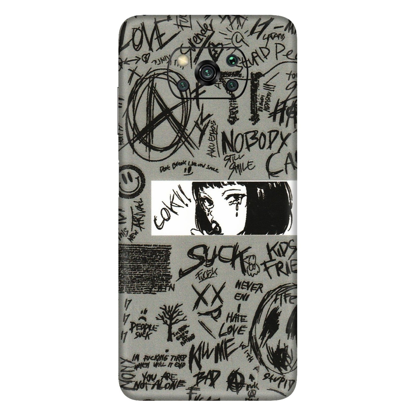 POCO Phone Skins (All Models) - Never Have Love Anime - 3D Embossed Finish (L-260) Poco X3