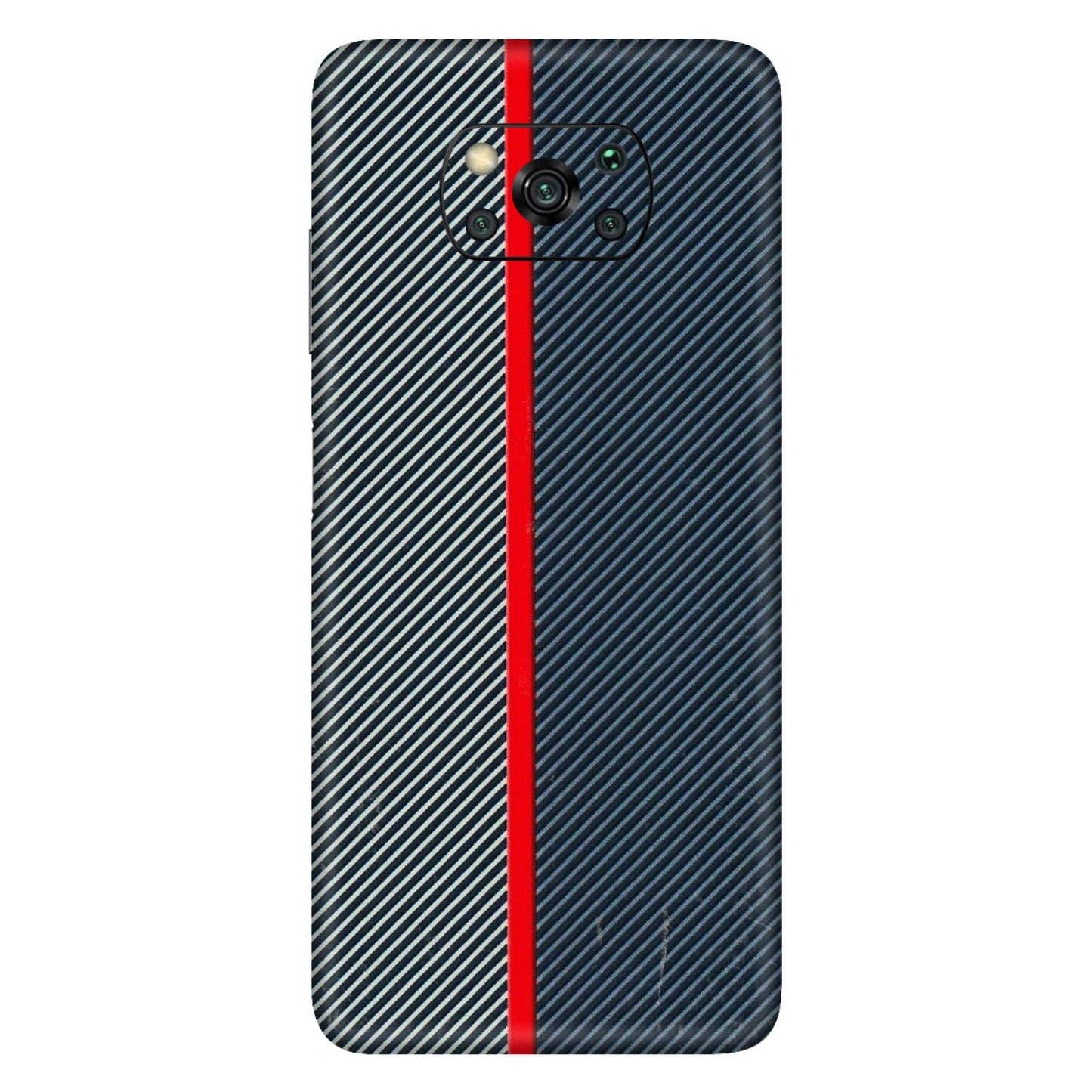 POCO Phone Skins (All Models) - Blue Sober Lines - 3D Embossed Finish (L-305) Poco X3