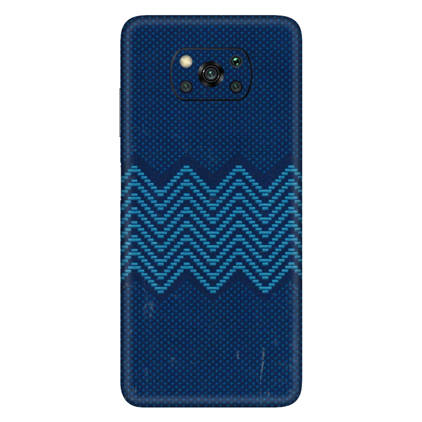 POCO Phone Skins (All Models) - Blue Sober Waves - 3D Embossed Finish (L-306) Poco X3