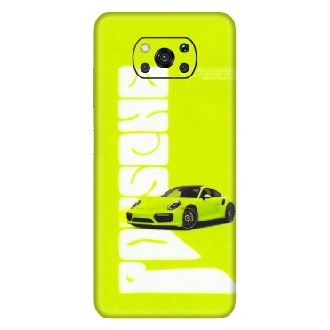 POCO Phone Skins (All Models) - Lime Green Porche - 3D Embossed Finish (L-30) Poco X3