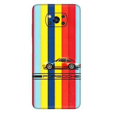 POCO Phone Skins (All Models) - Multicolour Porche - 3D Embossed Finish (L-39) Poco X3