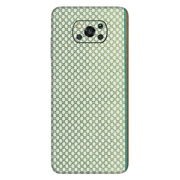 POCO Phone Skins (All Models) - Gucci Fabric Pattern - 3D Embossed Finish (L-73) Poco X3