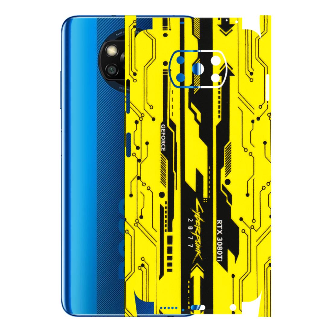 POCO Phone Skins (All Models) - Yellow Cyberpunk - 3D Embossed Finish (L-93) Poco X3