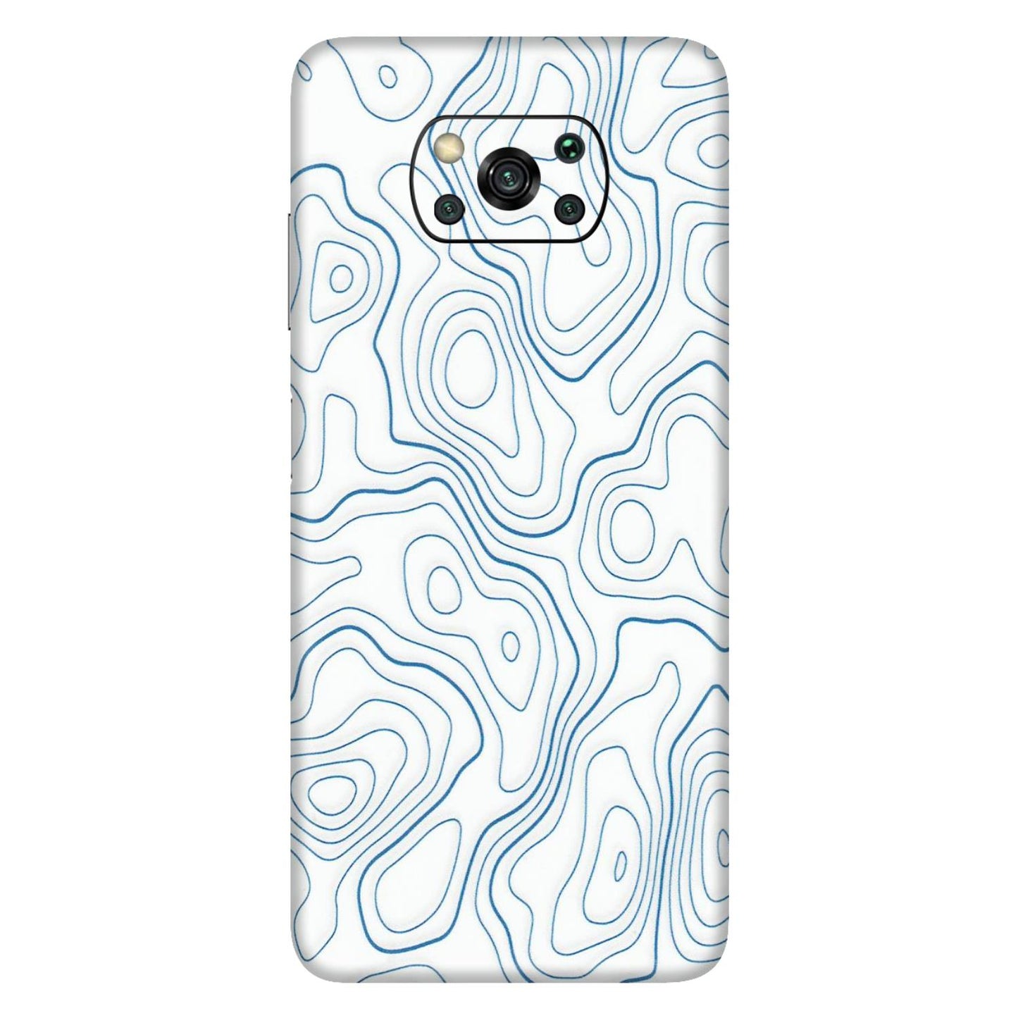 POCO Phone Skins (All Models) - Blue And White Swirls - Matte Finish (M-139) Poco X3