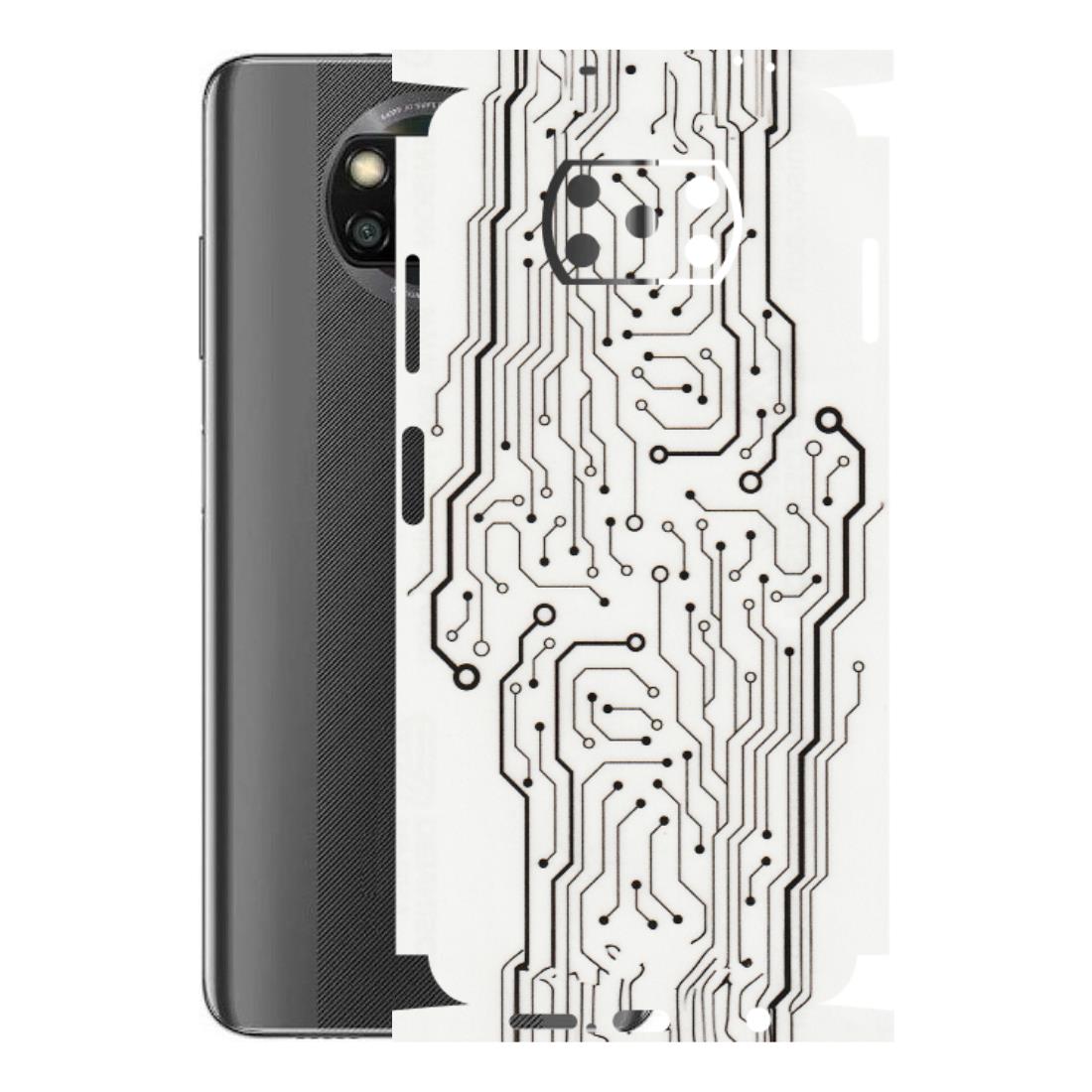 POCO Phone Skins (All Models) - Tech Circuits - Transparent Finish (T-03) Poco X3 NFC