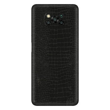 POCO Phone Skins (All Models) - Snake Leather Black - 3D Embossed Finish (L-107) Poco X3 PRO