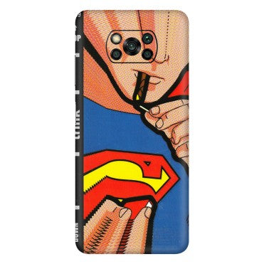 POCO Phone Skins (All Models) - Superman Sutta - 3D Embossed Finish (L-130) Poco X3 PRO