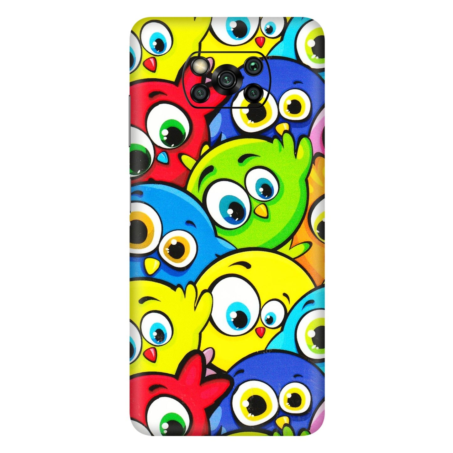 POCO Phone Skins (All Models) - Cute Fluffy Birds - 3D Embossed Finish (L-213) Poco X3 PRO