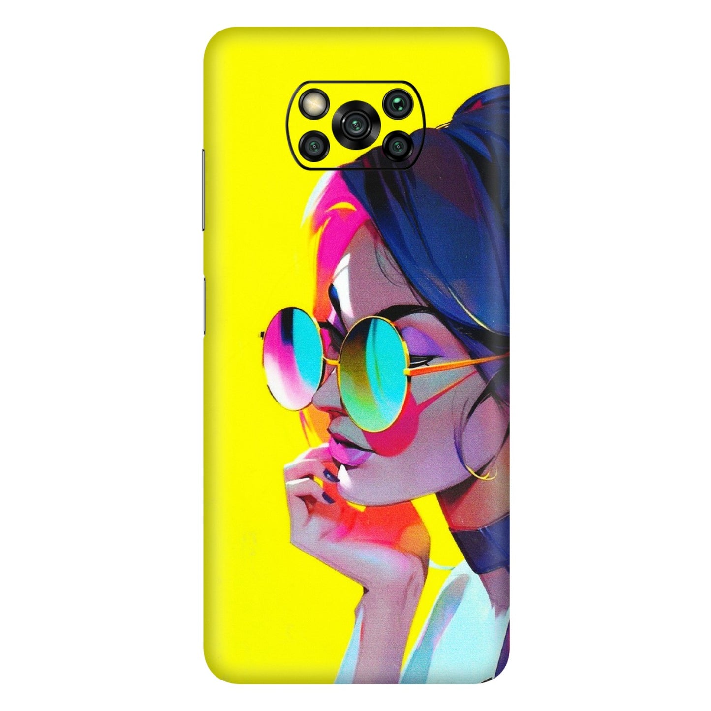 POCO Phone Skins (All Models) - Bold Stylish Girl - 3D Embossed Finish (L-222) Poco X3 PRO