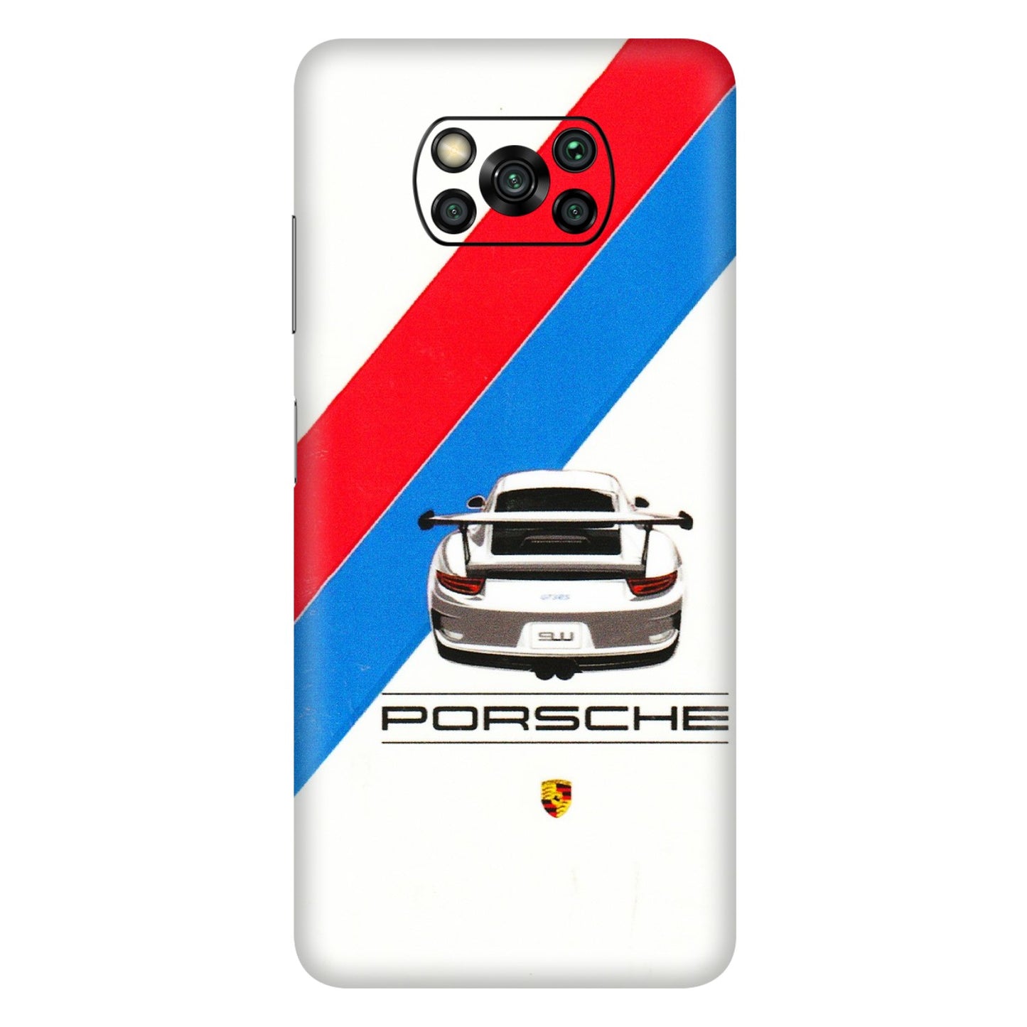 POCO Phone Skins (All Models) - Porche Car Sober Logo - 3D Embossed Finish (L-248) Poco X3 PRO