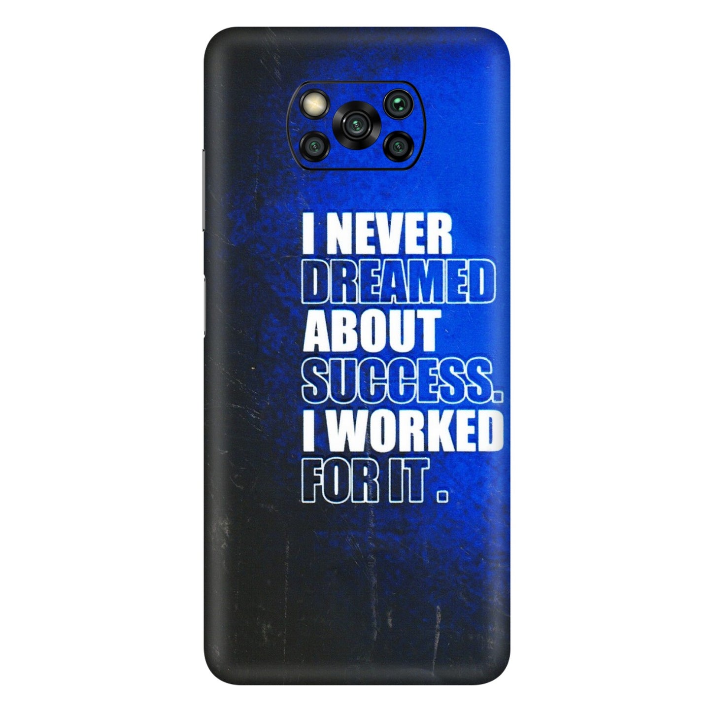 POCO Phone Skins (All Models) - I Never Dreamed About Success - 3D Embossed Finish (L-283) Poco X3 PRO