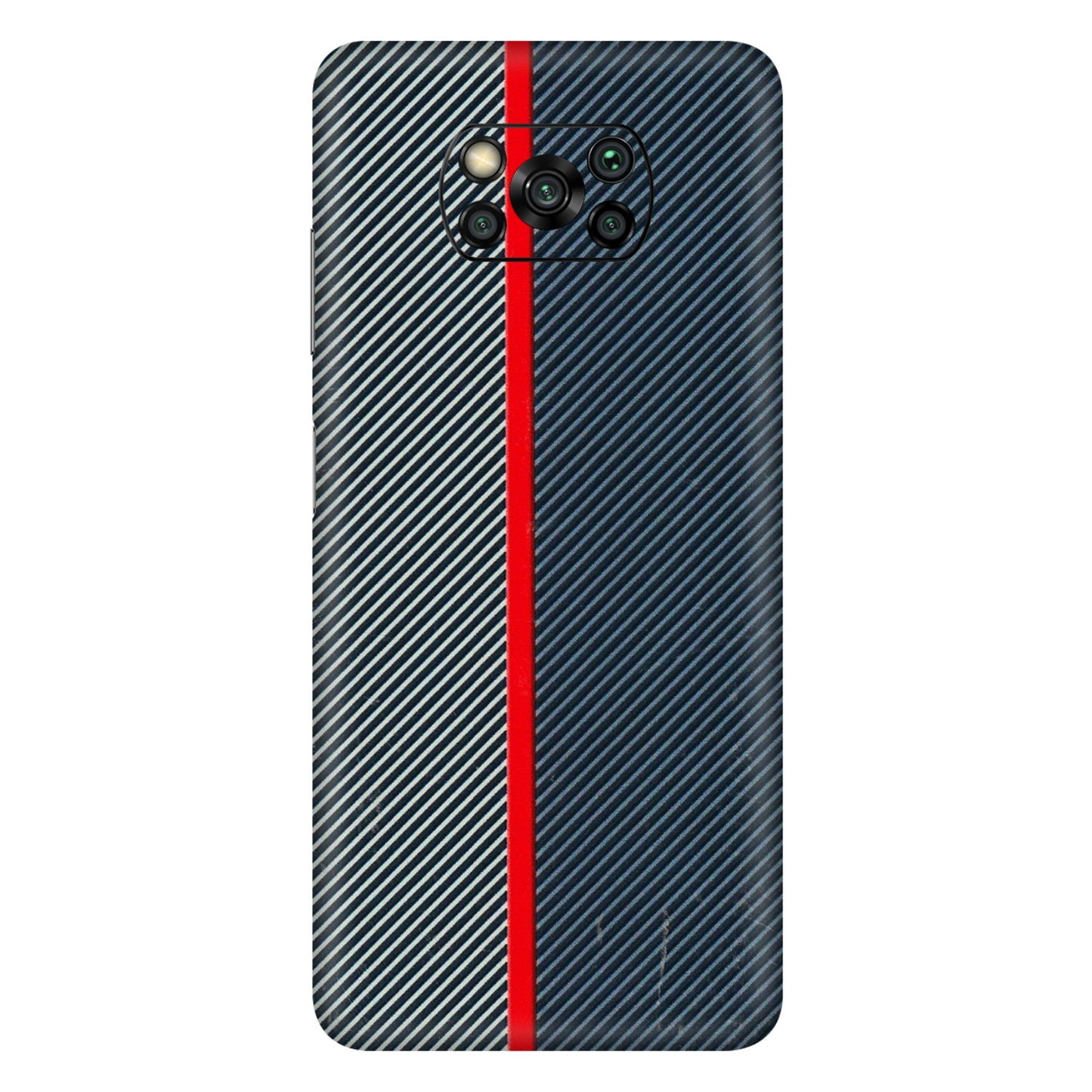 POCO Phone Skins (All Models) - Blue Sober Lines - 3D Embossed Finish (L-305) Poco X3 PRO