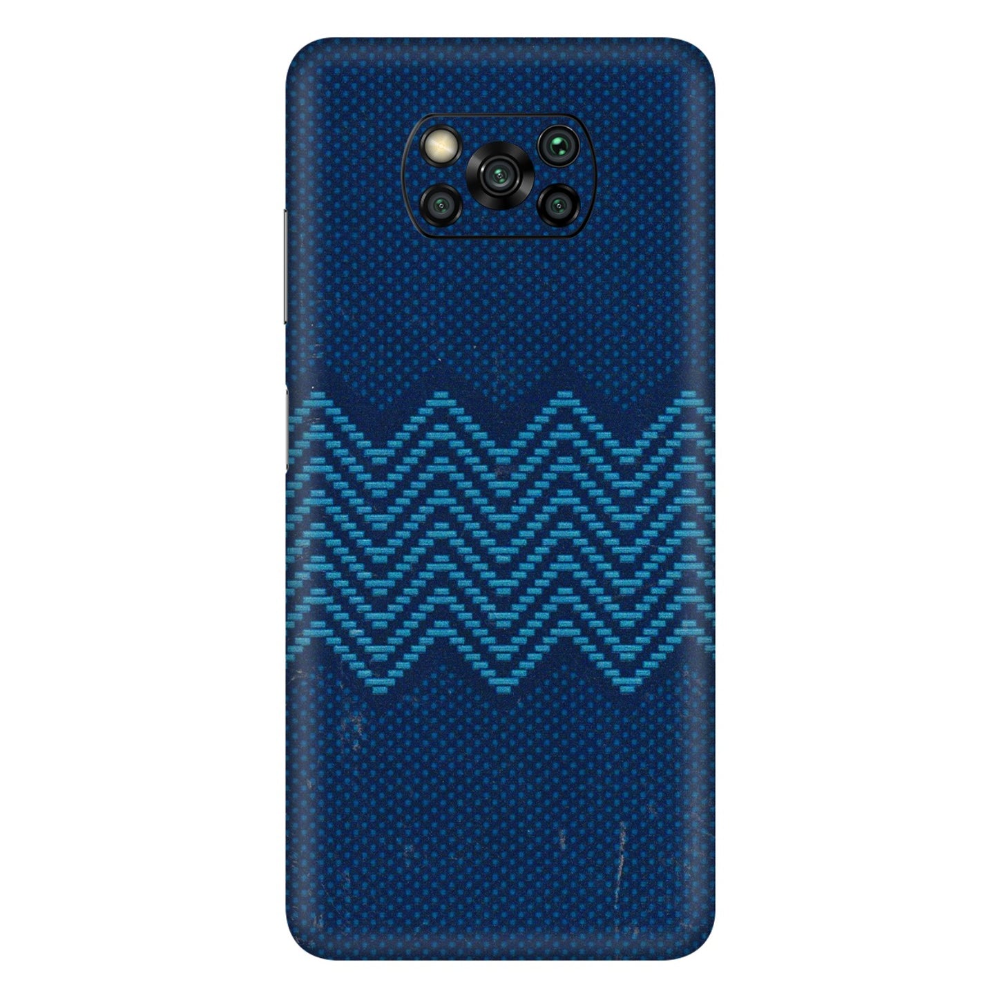 POCO Phone Skins (All Models) - Blue Sober Waves - 3D Embossed Finish (L-306) Poco X3 PRO