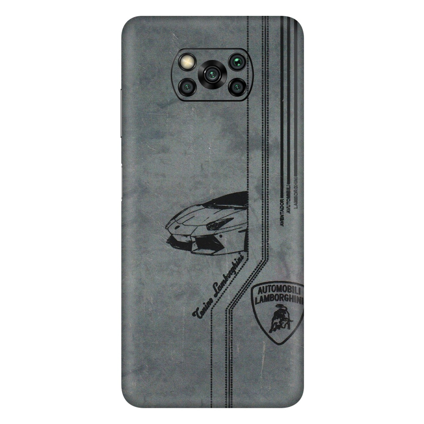 POCO Phone Skins (All Models) - New Lamborgini Aventador - 3D Embossed Finish (L-321) Poco X3 PRO