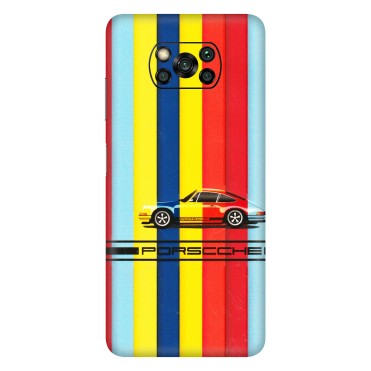 POCO Phone Skins (All Models) - Multicolour Porche - 3D Embossed Finish (L-39) Poco X3 PRO